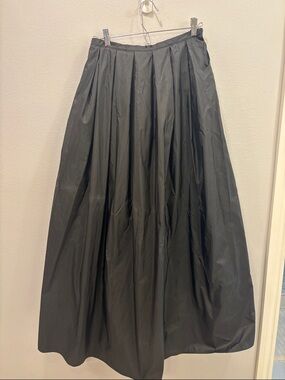 Black Silk Maxi Skirt | Full Length | Elegant Minimalist